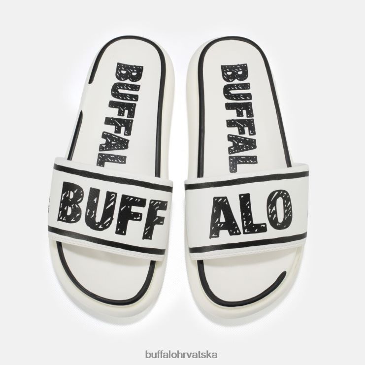bijelo crno Buffalo rey slide vegan |slajdova TDD6T874